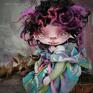 dekoracje: Dziewczyna Rogata - artystyczna lalka kolekcjonerska - wróżka ręcznie malowana