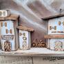 domki z drewna dekoracje do powieszenia rustykalny trójwymiarowy obrazek no 4 pomysł na prezent