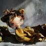 dekoracje: Chochlik - lalka kolekcjonerska - figurka tekstylna szyta i - ręcznie szmacianka