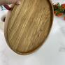 drewniana dębowa 28 cm (nieklejona) taca dekoracyjna