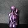 Rzeźba z gipsu, Zakochani, fioletowy, wys. 10,8 cm para figurka