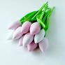 Tulipany - bukiet 10 szt. Bawełnianych kwiatów - Ręcznie