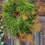dekoracje: jesienny na drzwi stół - Ręcznie robione wianek z natury