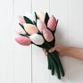 Jobuko dzień matki dekoracje różowych tulipany szyte bukiet tulipanów