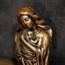 rzeźba z gipsu, matka z dzieciątkiem, ogniste złoto, wys. 11,5 cm