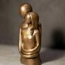 Rzeźba z gipsu - miodowe złoto, wys. 11,8 cm - zakochani milosc dekoracje figurka