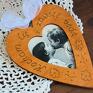 dekoracje: Serduszko drewniane - Pocałunek - Hand Made rocznica ślub