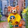 dekoracje cosplayer zabawna z gliny figurka panda czerwona