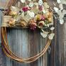 dekoracje: Wianek jesienny - ręczne wykonanie drzwi