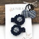 Komplet do włosów Vanda - gumeczki i spineczki z kwiatuszkami