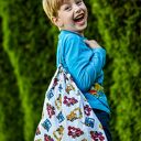 Bawełniany worek na kapcie i buty z emotkami/emoji - do przedszkola i na pranie