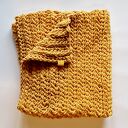 ♥ Musztardowy KOCYK Niemowlęcy