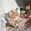 Aniołek stróż z serduszkiem - pamiątka handmade dla dziecka
