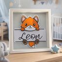 Personalizowana ramka z imieniem lis 3D - Dekoracja z Imieniem