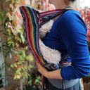 Mei Tai - nosidełko dla dzieci mocowane czterema długimi pasami (handmade), bez elementów sztywnych