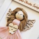 Pamiątka chrztu świętego - rozmiar mini | Anioł stróż dla dziewczynki