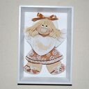 PAMIĄTKA dla Hani - obrazek, anioł z masy solnej w ramce