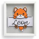 Personalizowana ramka z imieniem lis 3D - Dekoracja