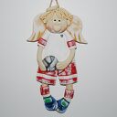 Będę piłkarzem - aniołek z masy solnej, prezent, dekoracja