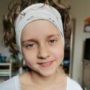 Opaska dla dziewczynki w koty na 7 - 12lat, w najszerszym miejscu ma 11cm box w1