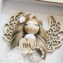 Pamiątka I Komunii Św. anioł w ramce dla dziewczynki #1