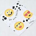 Bawełniany worek na kapcie i buty z emotkami/emoji - do przedszkola i na pranie