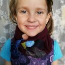 komin polarowy dziecięcy z filcem boho etno handmade