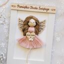 Pamiątka chrztu świętego - rozmiar mini | Anioł stróż dla dziewczynki