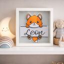 Personalizowana ramka z imieniem lis 3D - Dekoracja z Imieniem