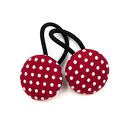 Gumeczki do włosów w kropki czerwone Dottie Red