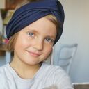 Opaska turbanowa dla dziewczynki 5-6 lat - etno boho folk, lekko rozciągliwa, z tyłu na gumce