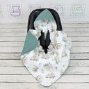 Bawełniany Kocyk do fotelika Infant - Koala Biel