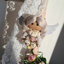 Aniołek stróż z serduszkiem - pamiątka handmade dla dziecka