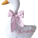 Przytulanka gąska z imieniem dziecka - personalizowana i bawełniana
