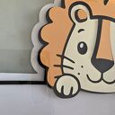 Ramka z imieniem dziecka - Lew Personalizowana dekoracja do pokoju dziecka