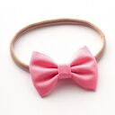 Opaska do włosów z różową kokardką Pink