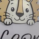 Ramka z imieniem dziecka - Lew Personalizowana dekoracja do pokoju dziecka