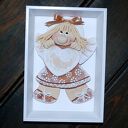 PAMIĄTKA dla Hani obrazek, anioł z masy solnej w ramce