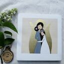 Anioł Stróż dla dziewczynki pamiątka komunijna - brunetka no 9