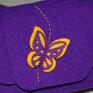Etoi design torebki dla dziecka motylek elegancka fioletowa z filcu prezent
