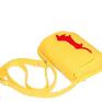 Etoi design dla dziecka filc torebka z żółtego filcu jamniczek dziecko dziewczynka
