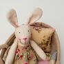 królik różowe króliczek w łóżeczku koszu dla lalek personalizacja