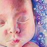 różowe niemowlę wyjątkowy portret noworodka/niemowlaka z imieniem. Najlepszy dla dziecka chrzest