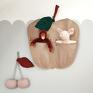 dla dziecka kieszeń dekoracyjna zawieszka - organizer uszyta w kształcie jabłka jabłko