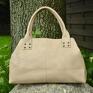 handmade torba do ręki V 602 light beige elegancka