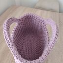 Koszyk - torba szydełkowa do ręki ze sznurka 25x20 cm