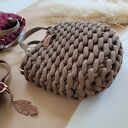 Torebka z sznurka bawełnianego " Boho Wave Bag MINI - orzechowy