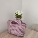 Koszyk - torba szydełkowa do ręki ze sznurka 25x20 cm