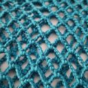 Siatka na zakupy, torba - turkusowa - mała, do ręki, robiona na szydełku