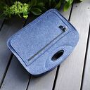 Wygodny organizer z rączką do torebki - granatowy